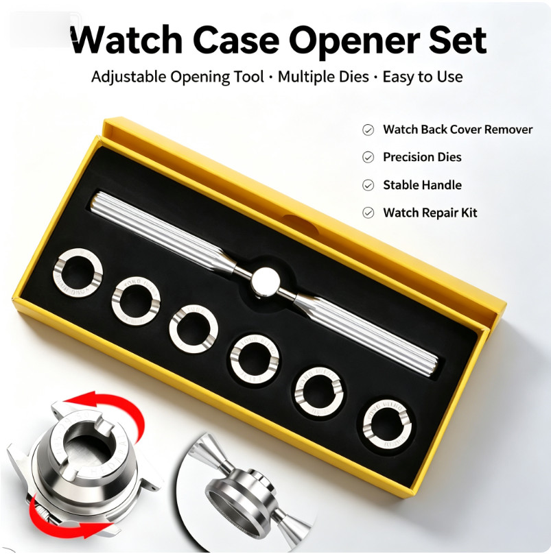 New Watch Case Opener Wrench for Rolex Tudor Screw Back Repair Kit FREE EXPRESS