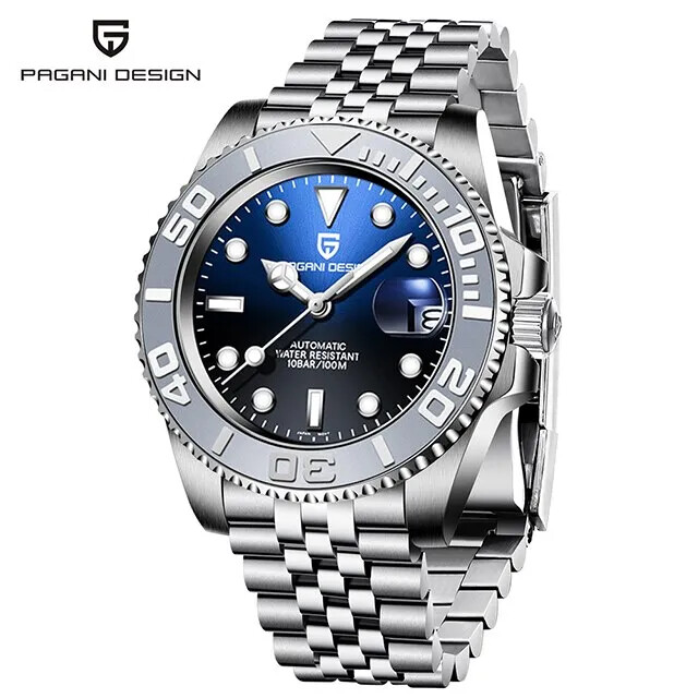 PAGANI DESIGN PD-1651 Men Mechanical Wristwatch Stainless Steel Waterproof
