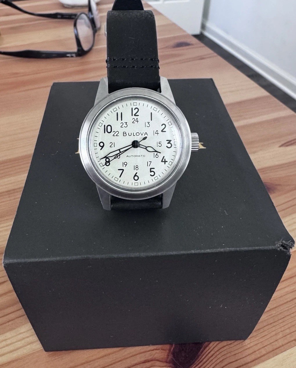 Bulova Men’s Hack Automatic Wristwatch 96A246 Ivory Dial Automatic