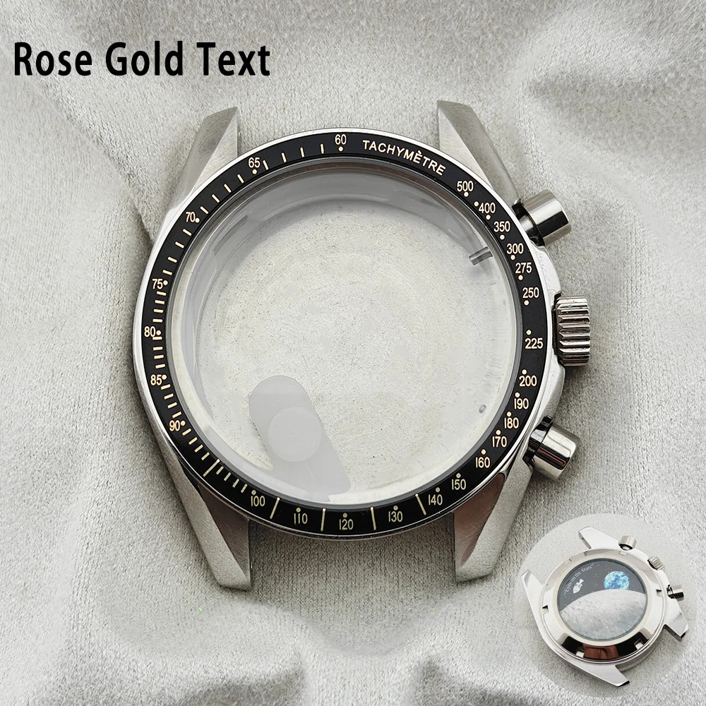 39.7mm VK63 Watch Case Metal Waterproof Moon Back Fit for 20mm Strap