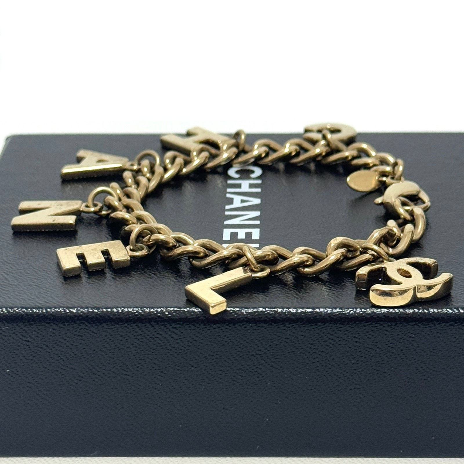 CHANEL 05V COCO Mark CC Logo Bracelet Gold Accessory Authentic JAPAN