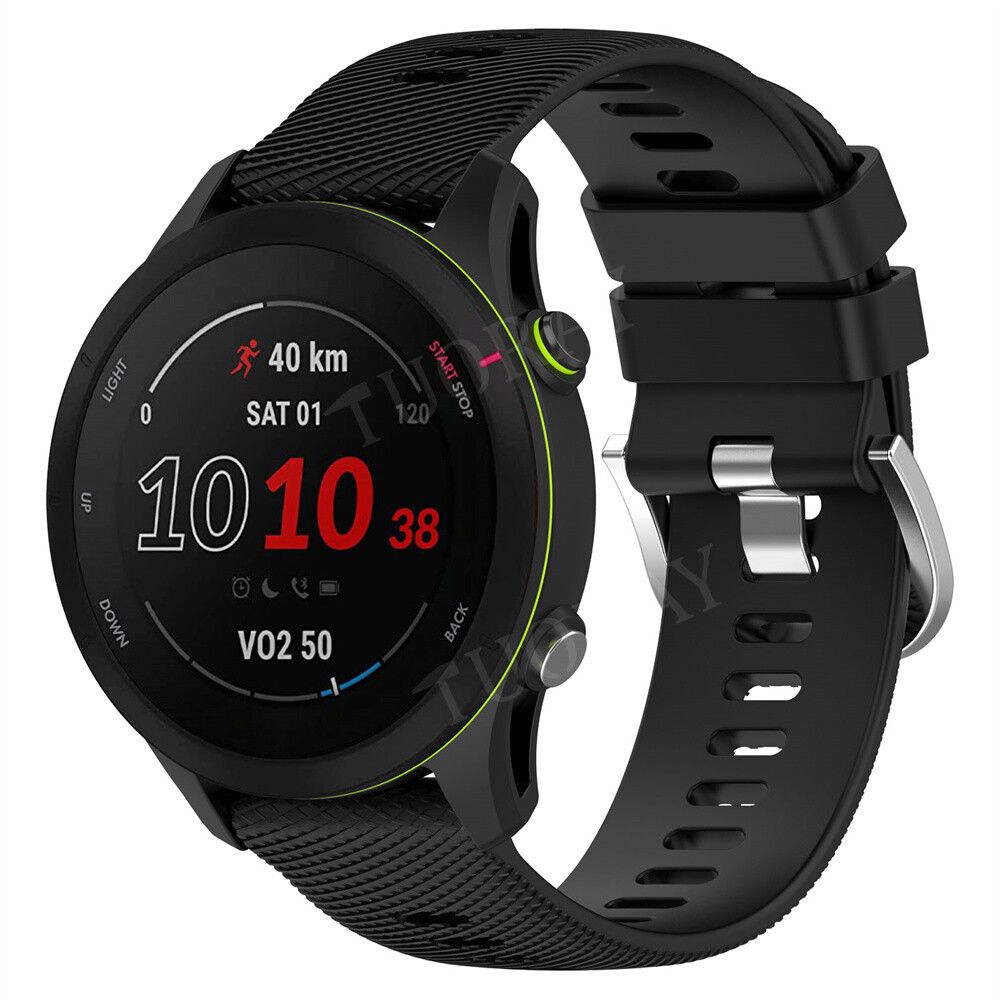 Sports Silicone Strap Band Case For Garmin Forerunner 255 / 265 Smart Watch Band