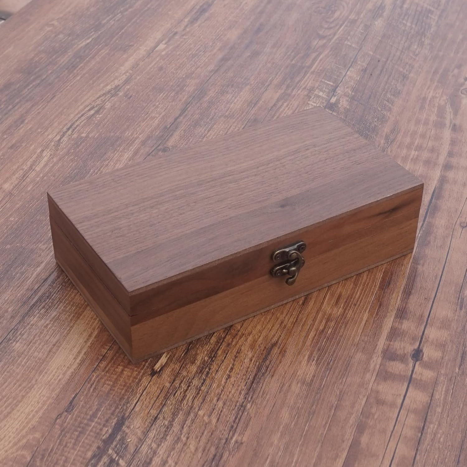 Walnut Handmade Walnut Partition Wooden Box for Keepsakes, Photos, Jewelry Ring