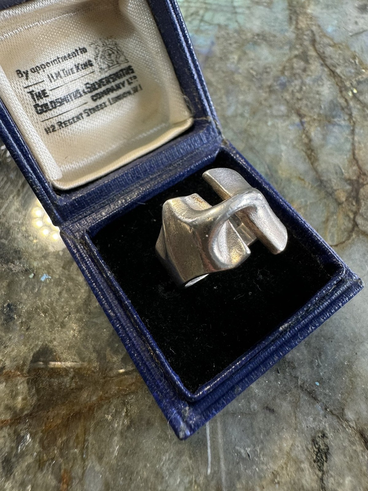 Whole body s925 silver ring male and female elephant iceberg sculpture design