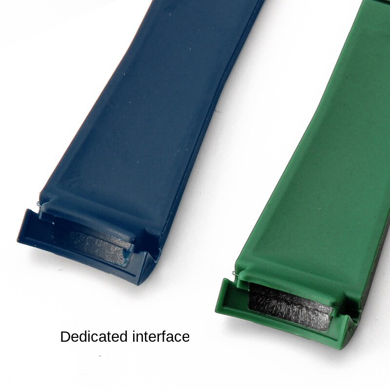 Silicone Rubber Watch Band Men’s Waterproof Silicone Sports Strap Fit Rolex 20mm