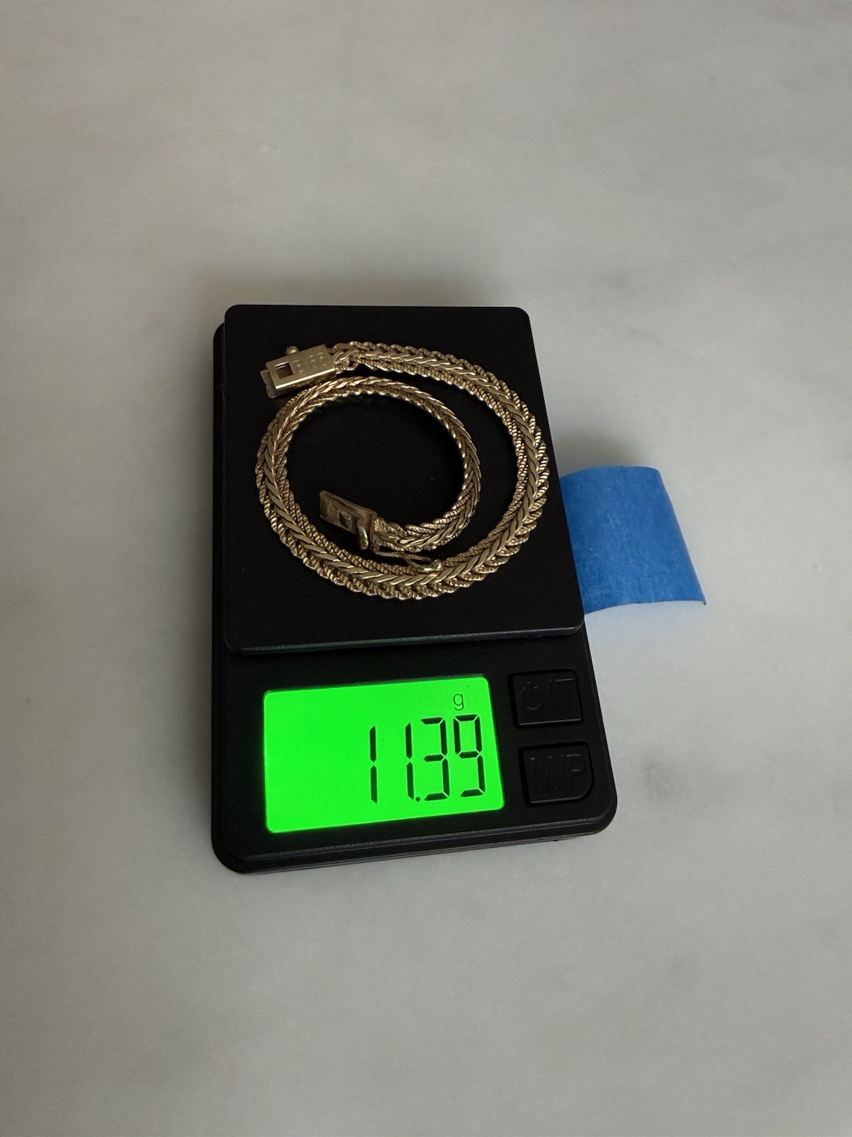 Vintage 14K Solid Yellow Gold Rope Mens Bracelet 7.25″ – 11.39 Grams, 585 Stamp