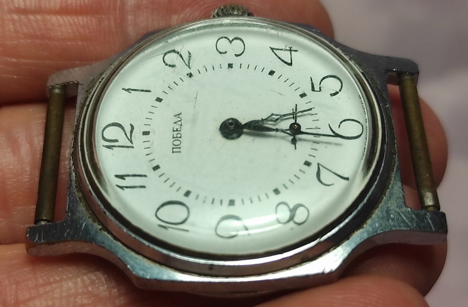Vintage Pobeda Soviet Mechanical Watch, Made in USSR Wristwatch, Retro Classic
