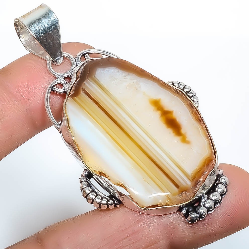 Gift For Her 925 Sterling Silver Drusy Gemstone Jewelry Pendant