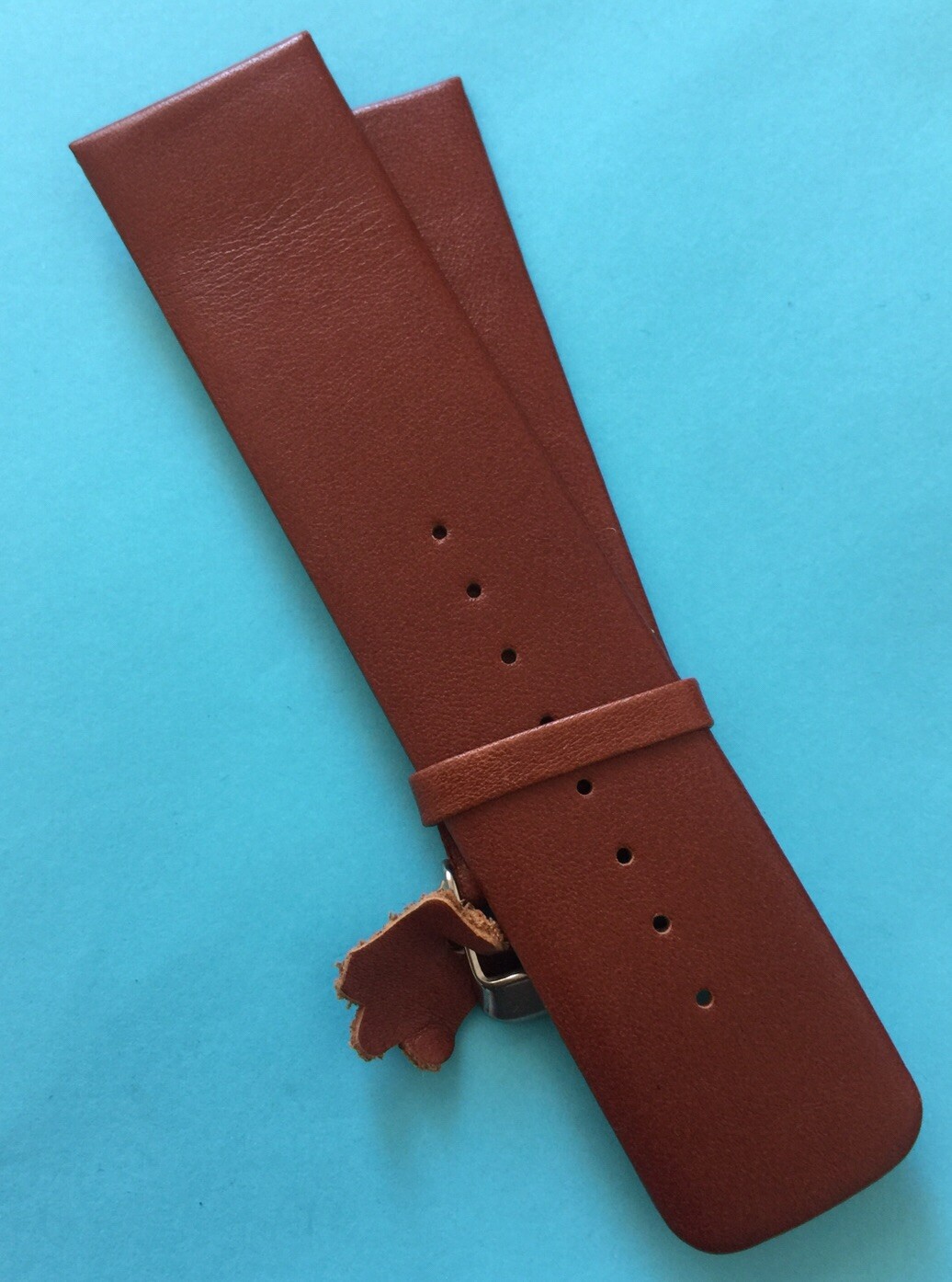 DILOY Vintage Hand-Stitched REAL Leather Watch Band Strap – Length 26 Medium Sca