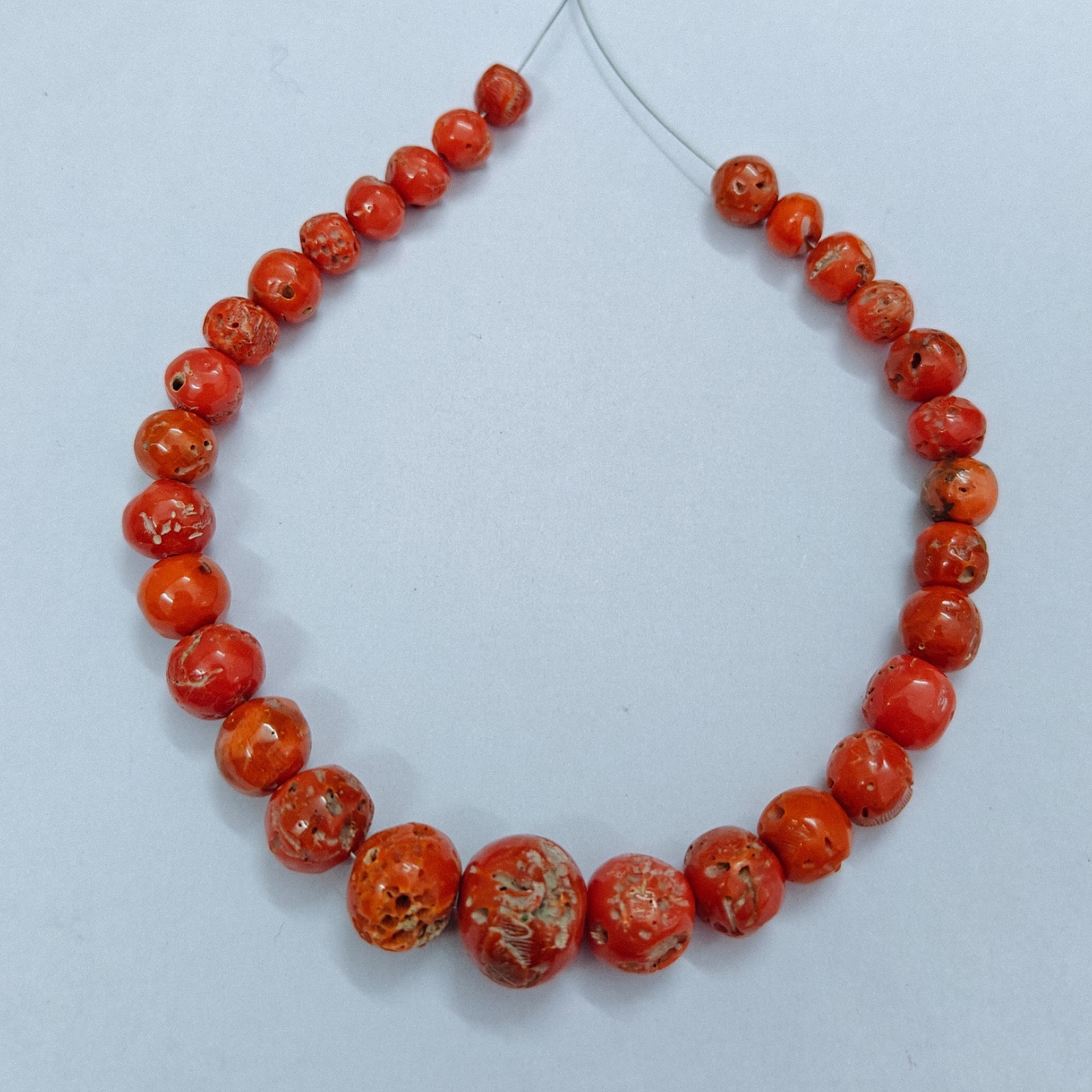 Natural Italian Red Coral Round Beads Loose Gemstone Beads For Jewellery Supply