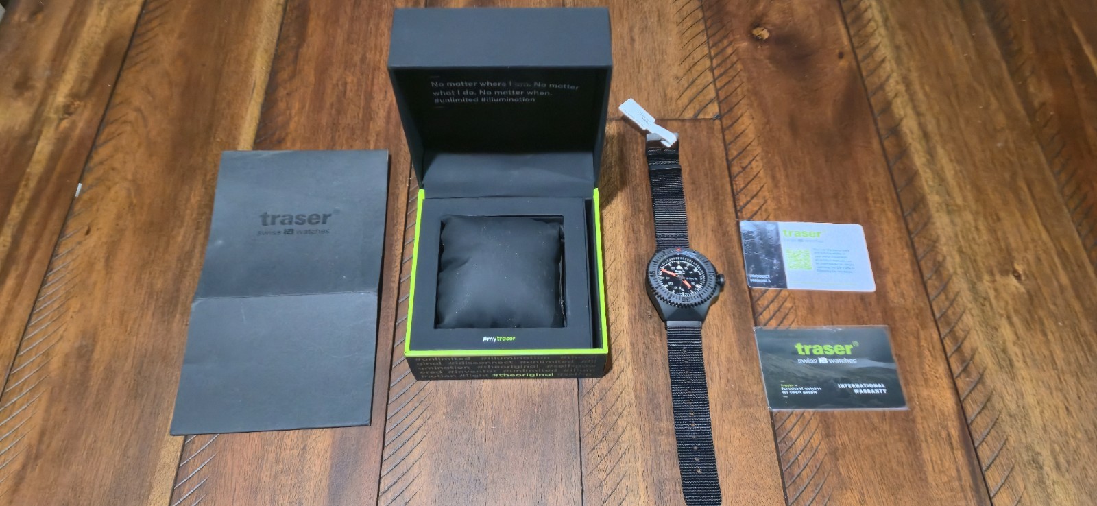 TRASER H3 109854 P69 Black-Stealth Watch 46mm with Tritium Lume