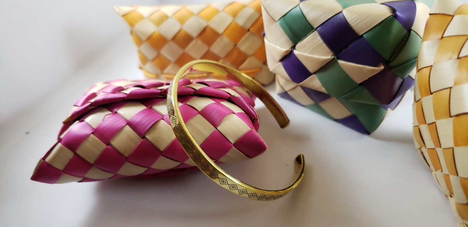 Handmade Southeast Asia Cambodia Ethnic Small Squares bracelet jewelry