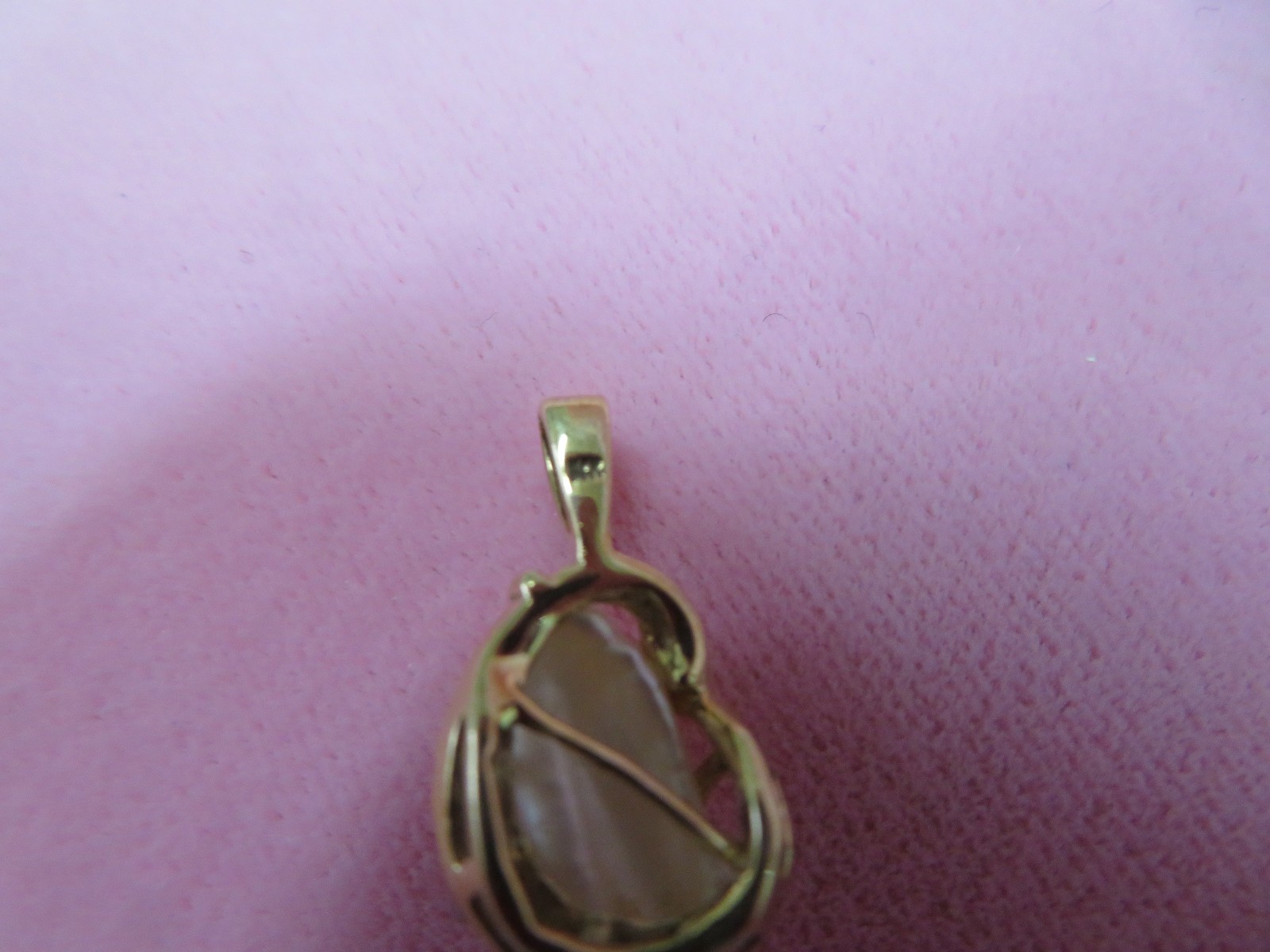 14K Yellow Gold Diamond Baroque Pearl Pendant/Charm 2.82 Grams