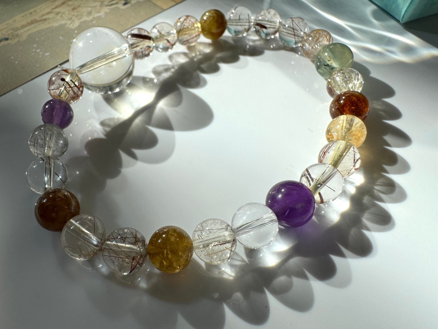MultiGemstone Quartz Crystal Vibrant Energy and Harmony