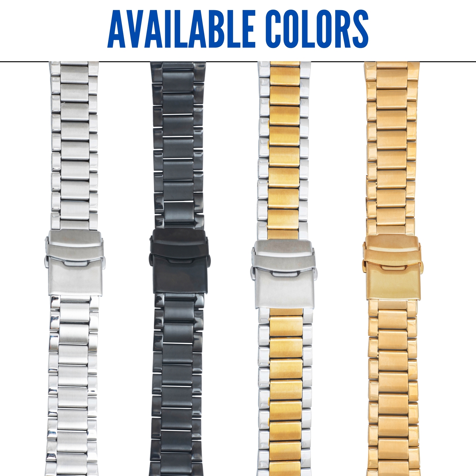 20mm Curved Steel Metal Watch Band Bracelet for Movado Museum Classic