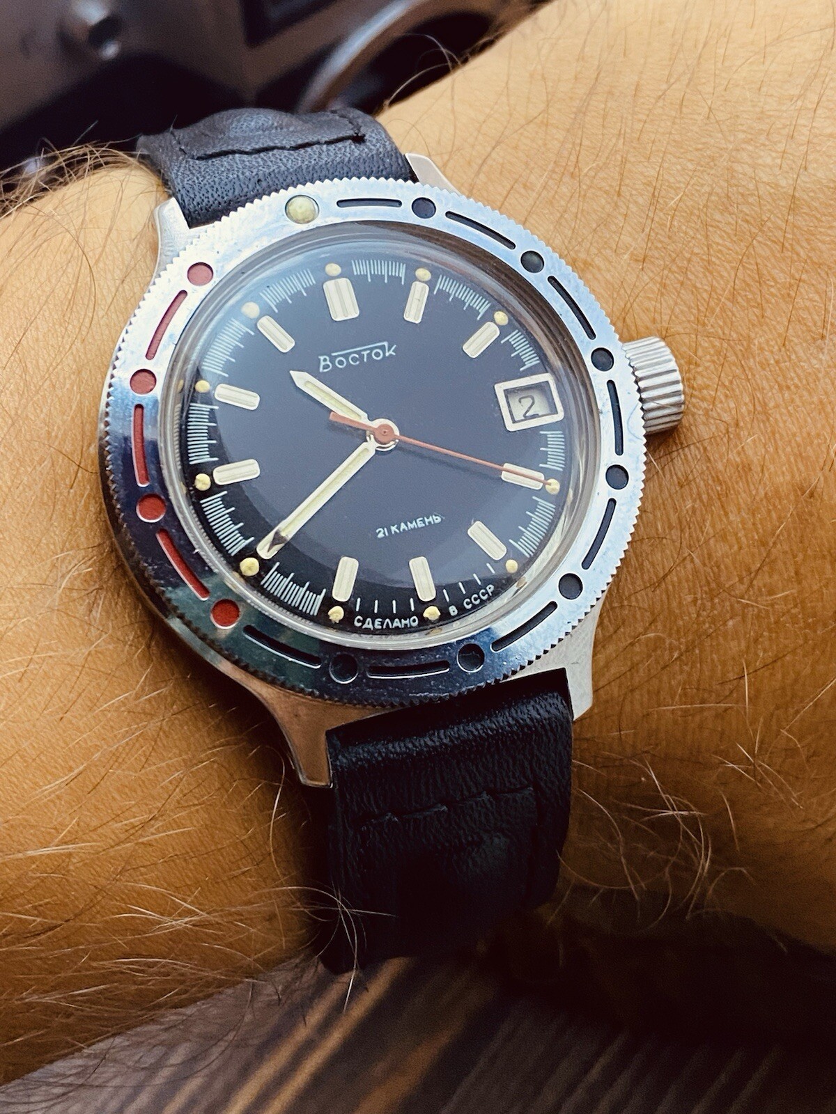☭ NOS Watch Vostok 2416Б Amphibian 21 J Diver Soviet USSR Vintage SERVICED #6518
