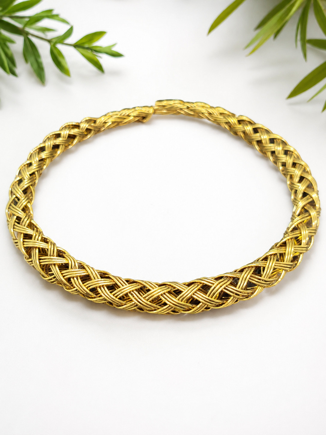 Handmade Brass Hasli Necklace Open Collar Choker Tribal Boho Statement Jewelry