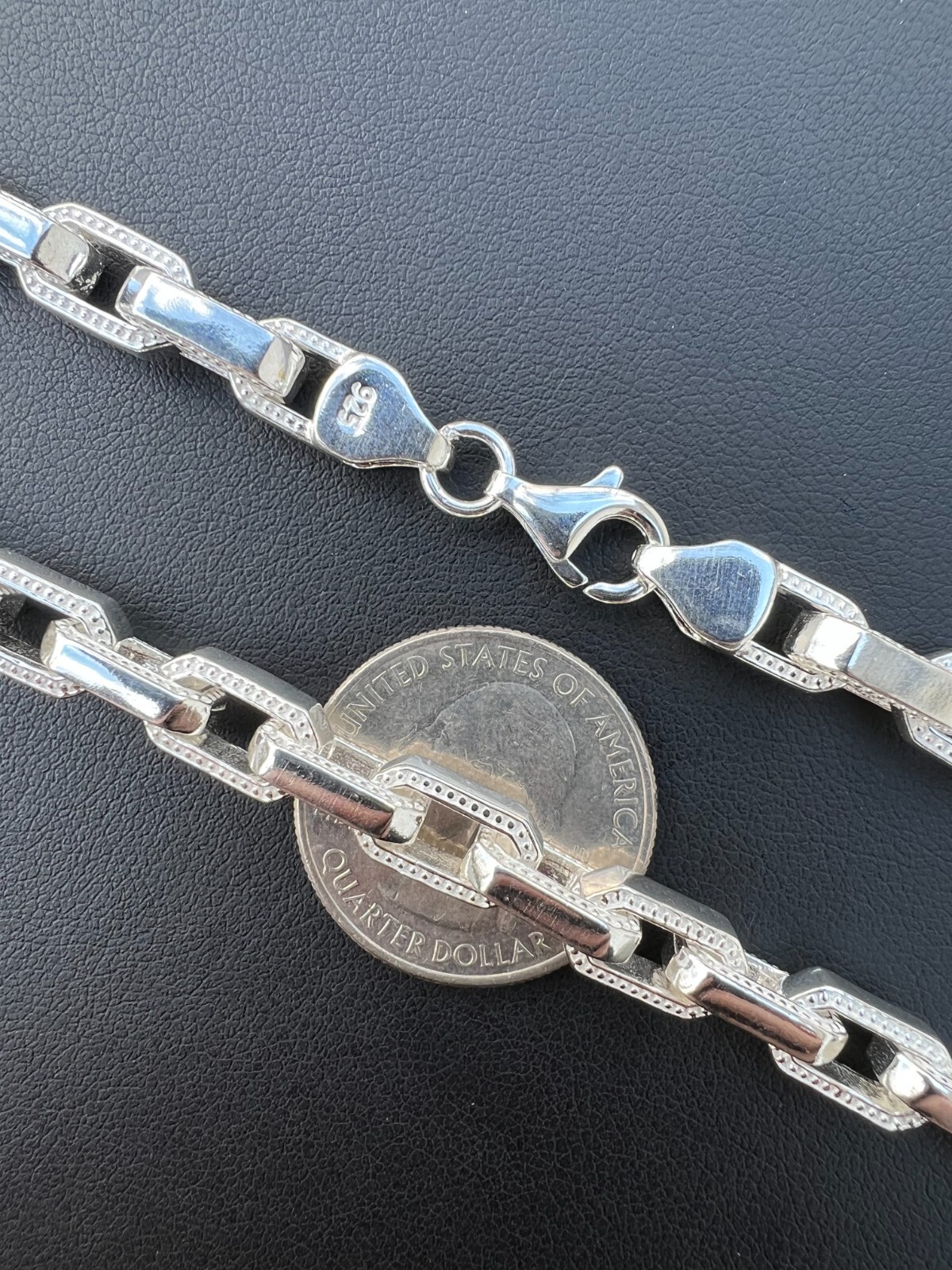 Rolo Hermes Link Real Solid 925 Sterling Silver 7mm Chain Necklace Or Bracelet