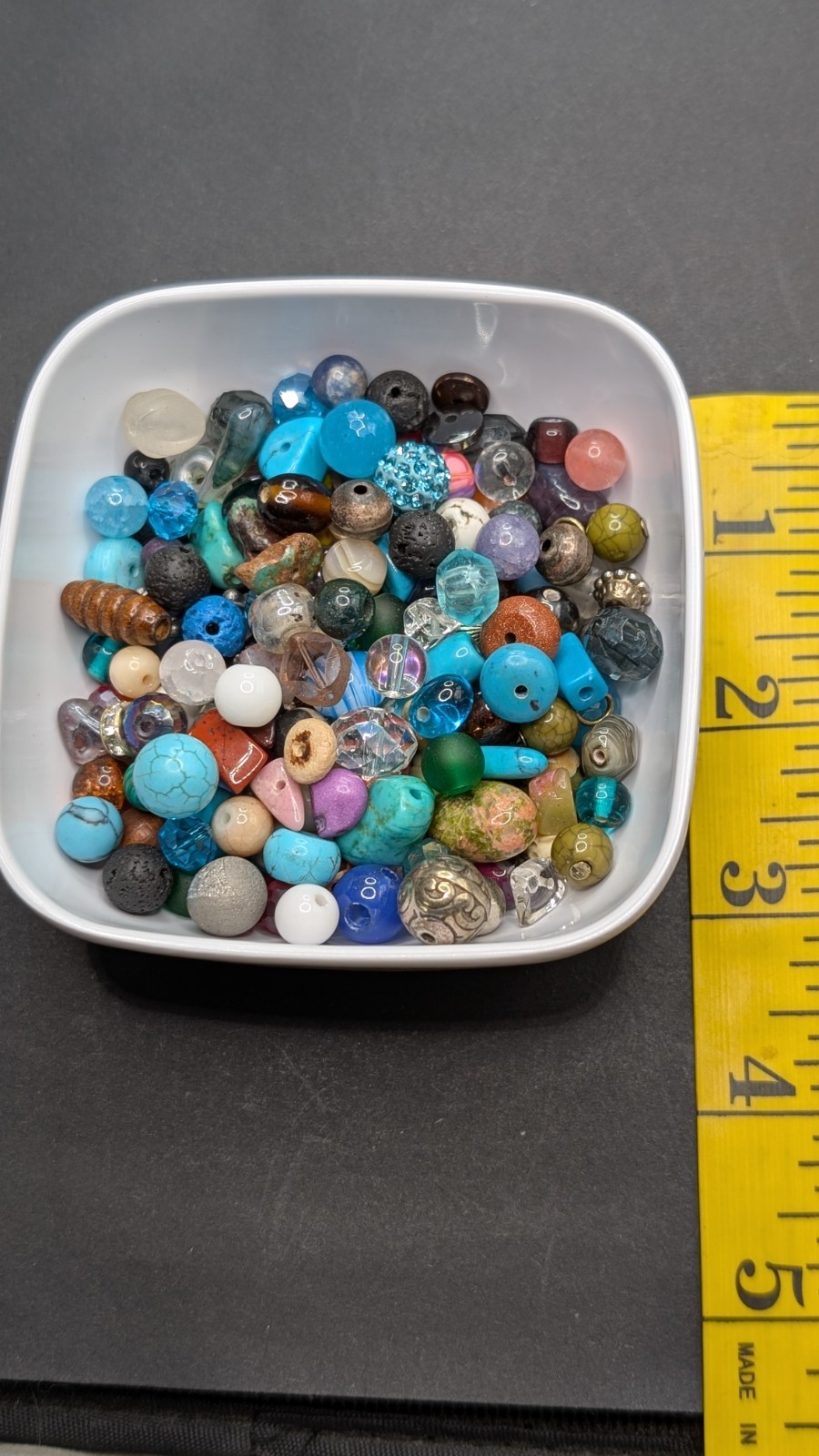 5oz Mystery Bead Soup Bag: Random Colorful Mixed 6-8mm Craft DIY