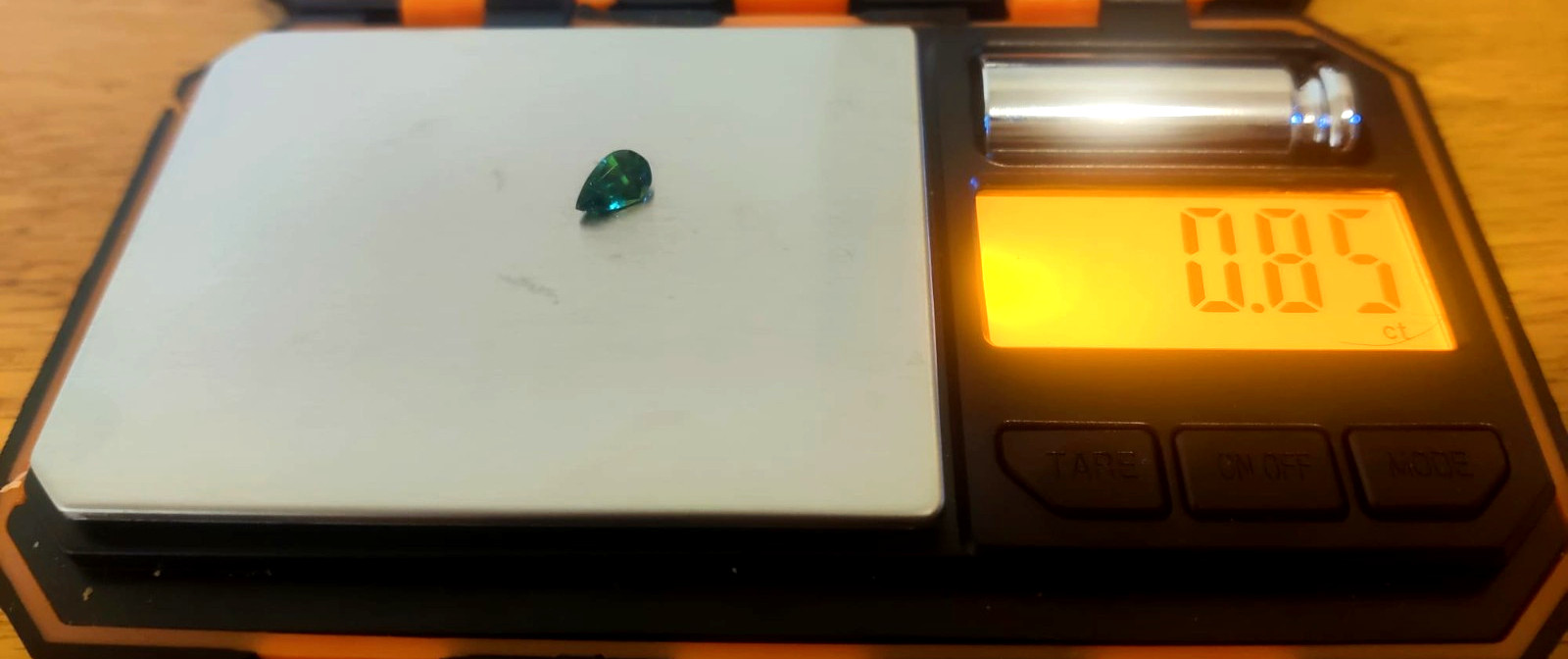 0.85ct Natural UNHEATED Green Tanzanite Zoisite Emerald Green Pear Collectors