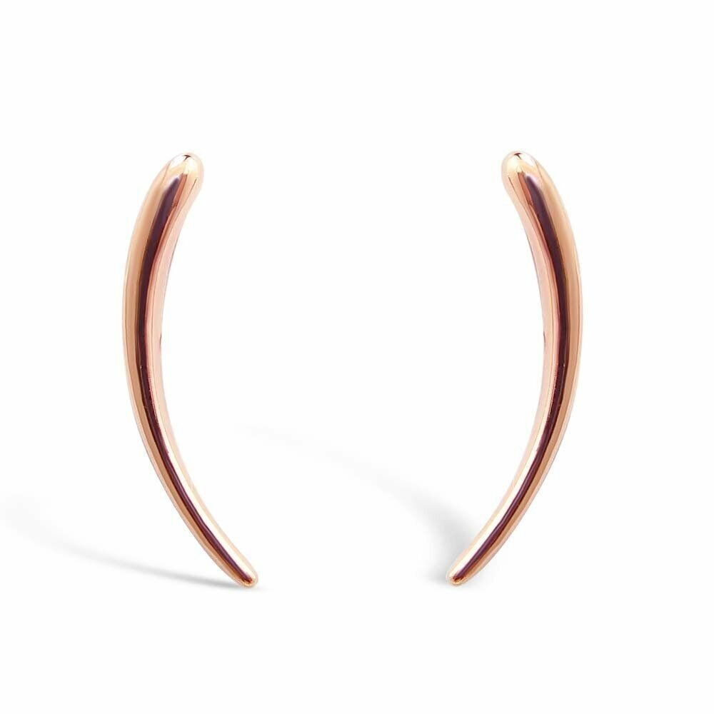 925 Sterling Silver Ear Crawler Cuff Earrings – Ear Climber Jacket Studs in…
