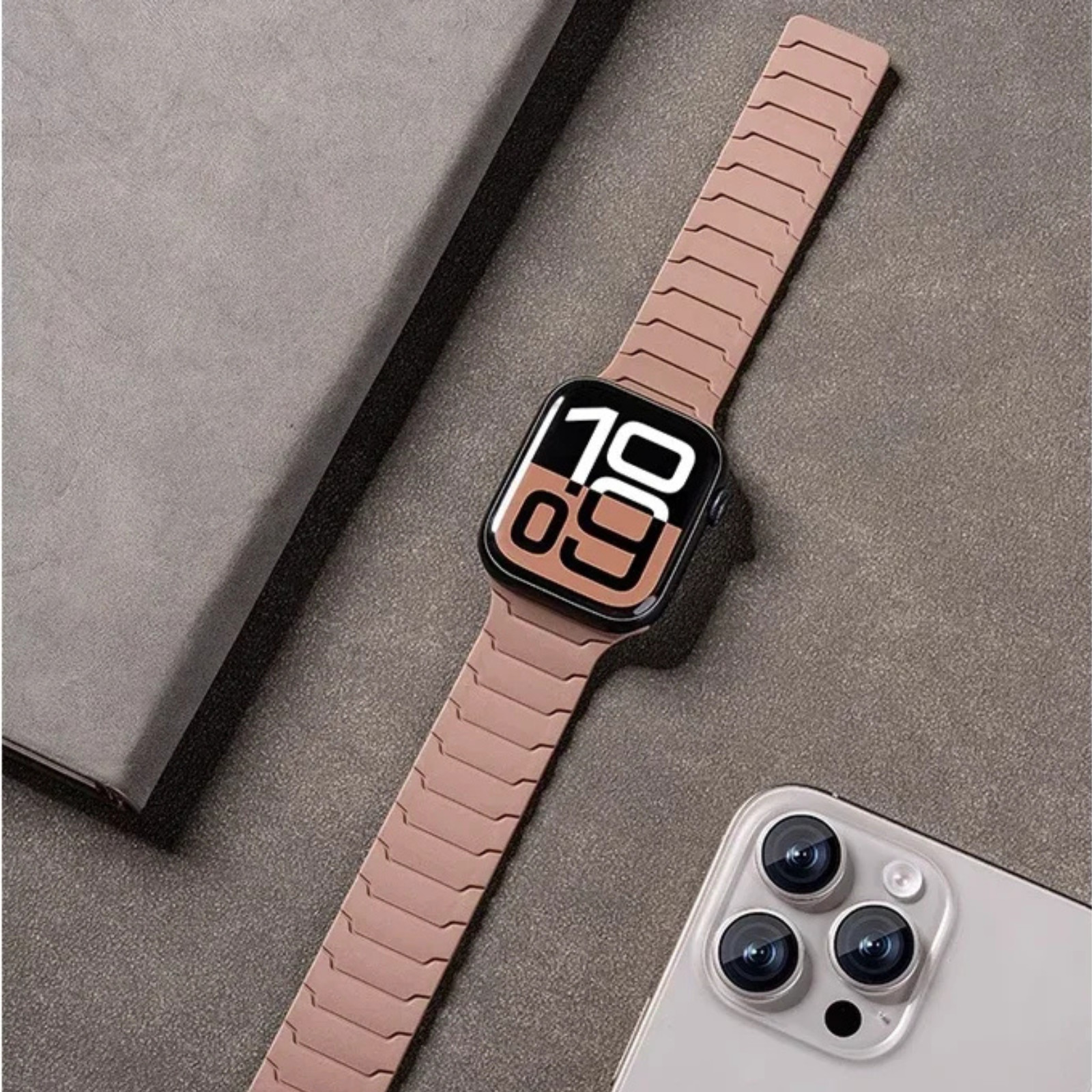 Magnetic Silicone Strap for Apple Watch Ultra 49mm 45/44mm Sport Band Secure