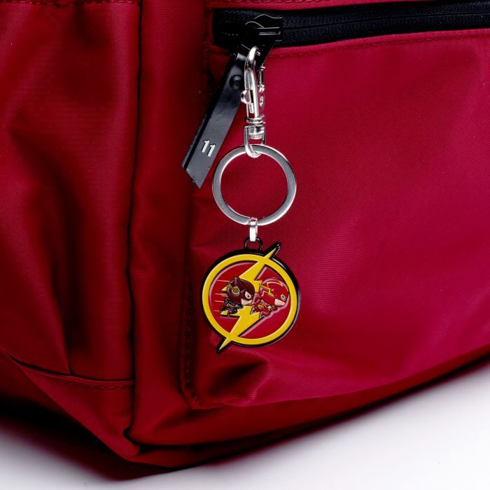 DC Comics The 2 Flashes Chibi Keychain, Official The Flash Movie – 3.6cm x 4.2cm