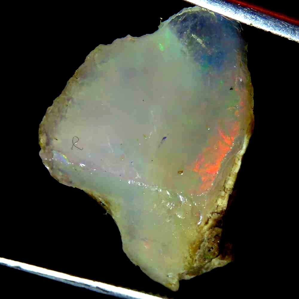5.05Cts.100%Natural Ethiopian Opal Rough 12x17x8mm Fine Multi Fire Top Gemstone