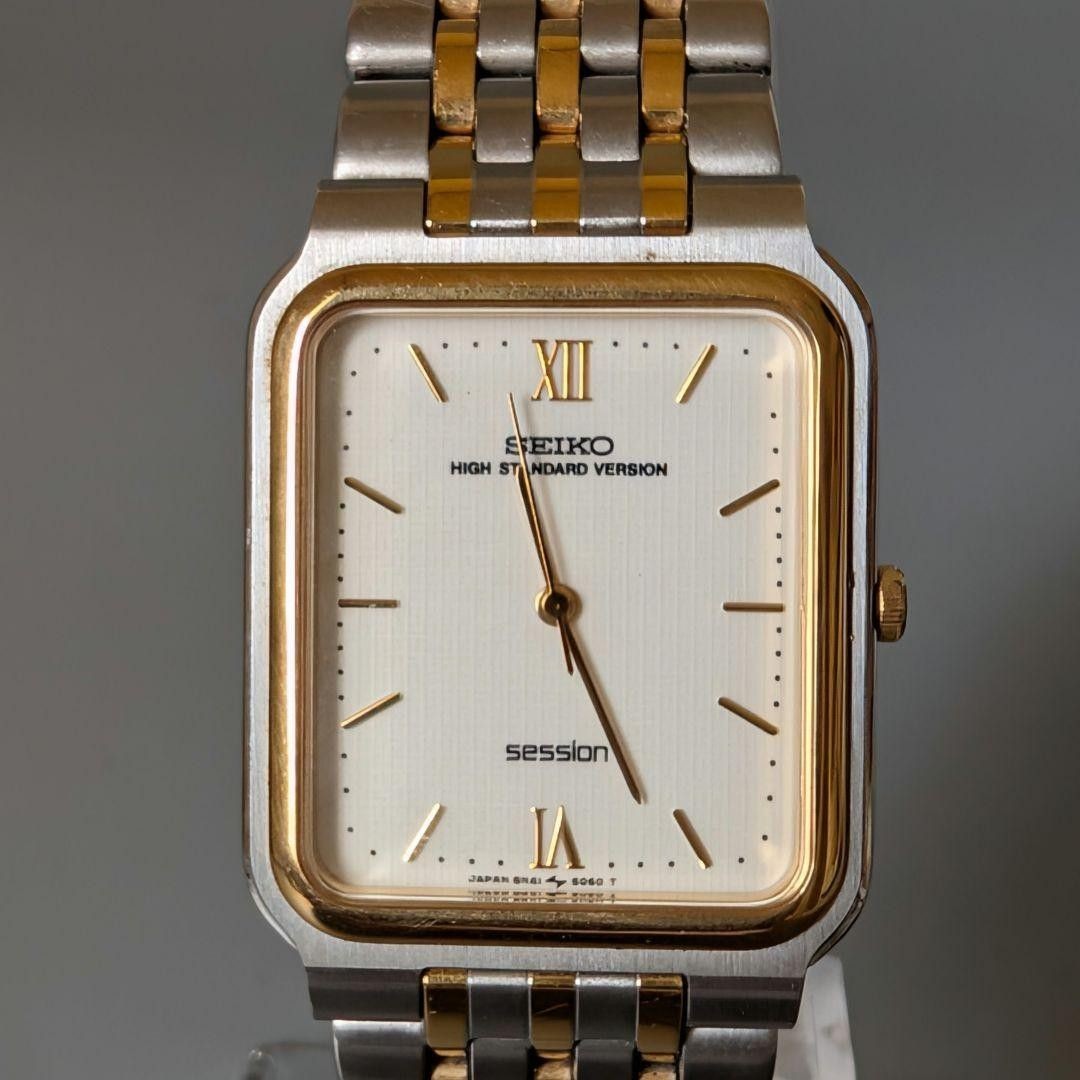 Working item excellent condition SEIKO Session square men’s wristwatch