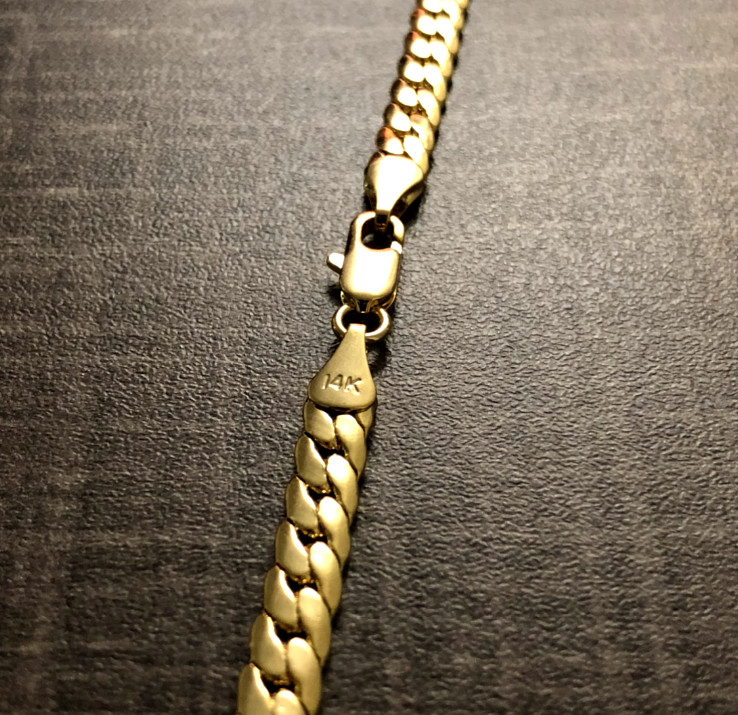 Heavy Men’s 14k Gold Stamped Plated Miami Cuban Link Chain Necklace 20inches 5MM