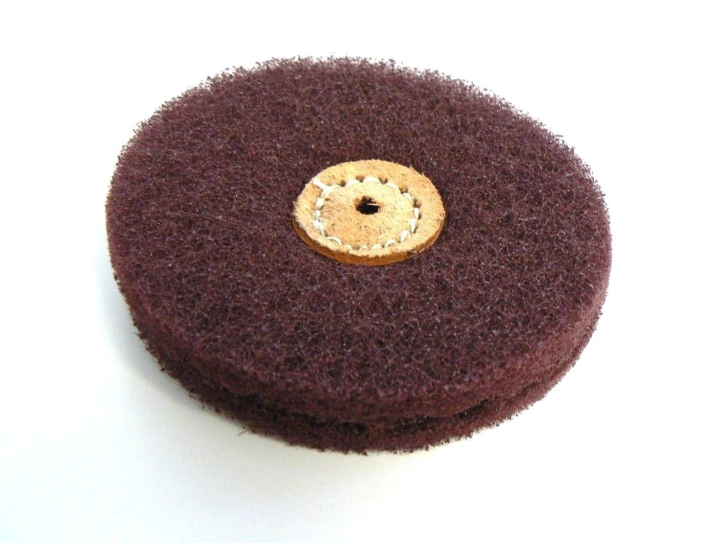Satin Finish Buff 2 Ply 4″ Fine Matt Finish Brush Aluminum Oxide Buffing Wheel