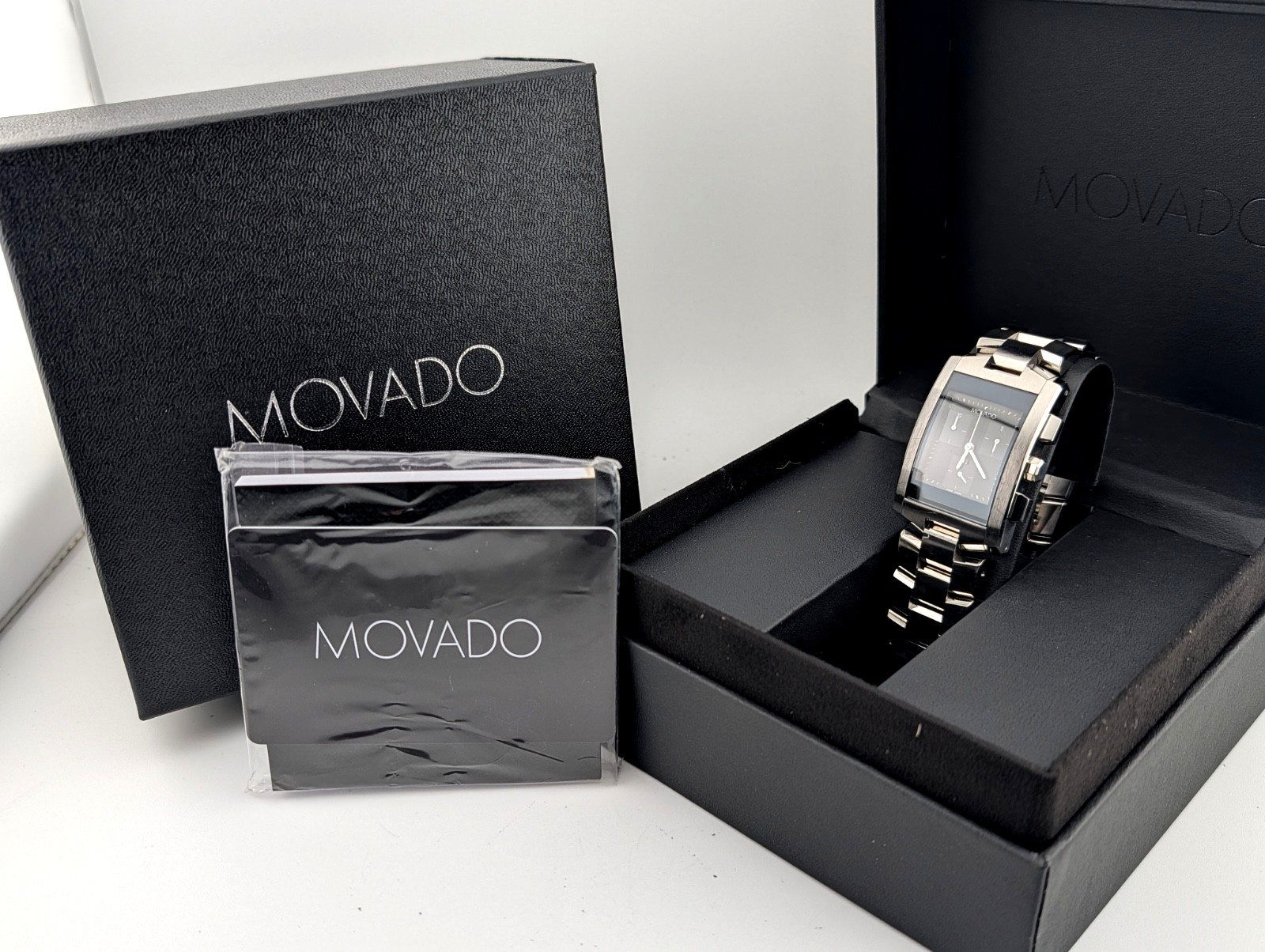 Movado Men’s Eliro Chronograph SS W/2-Tone* Blk Dial #84.H1.1461 ~ Display Model