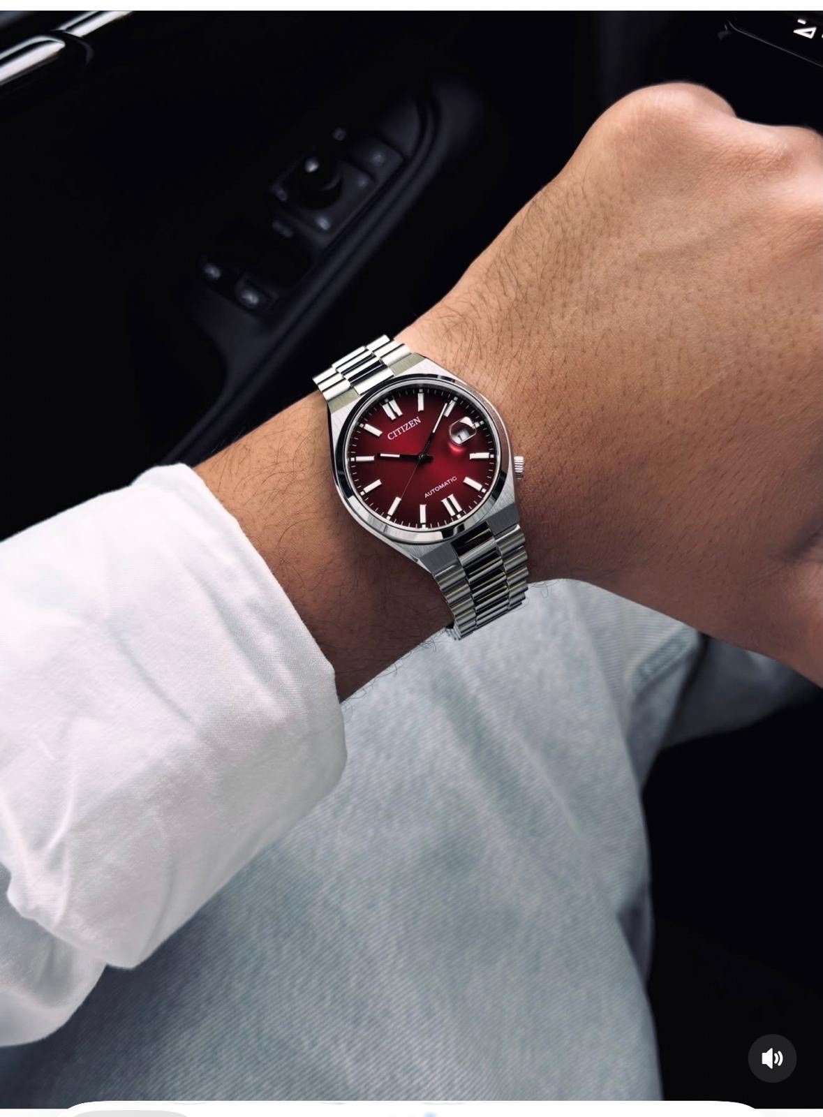 Citizen Tsuyosa Stainless Steel Burgundy Dial Automatic NJ0150-56W Men’s Watch