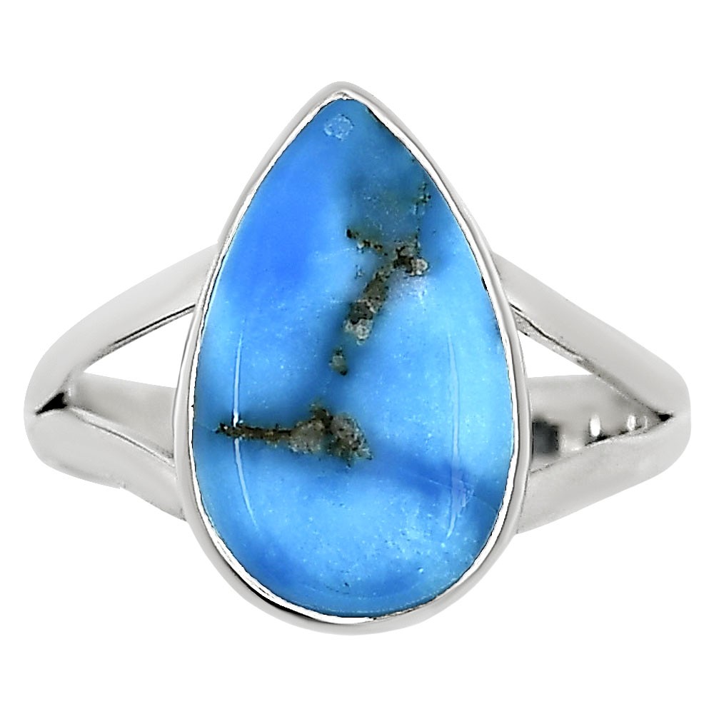 Natural Turquoise Nevada Aztec Mt 925 Sterling Silver Ring s.9 Jewelry R-1002