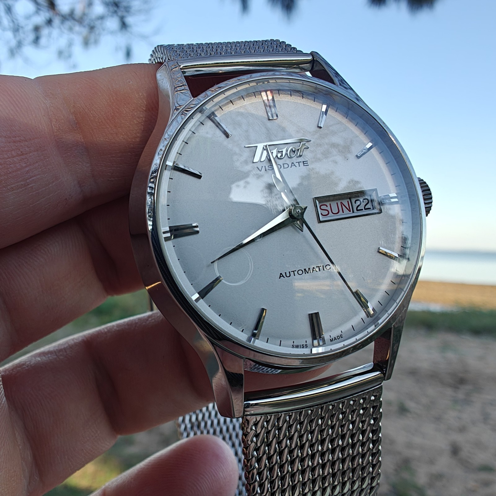 Tissot Visodate Heritage Automatic – White Dial – Skeleton Back – With Box