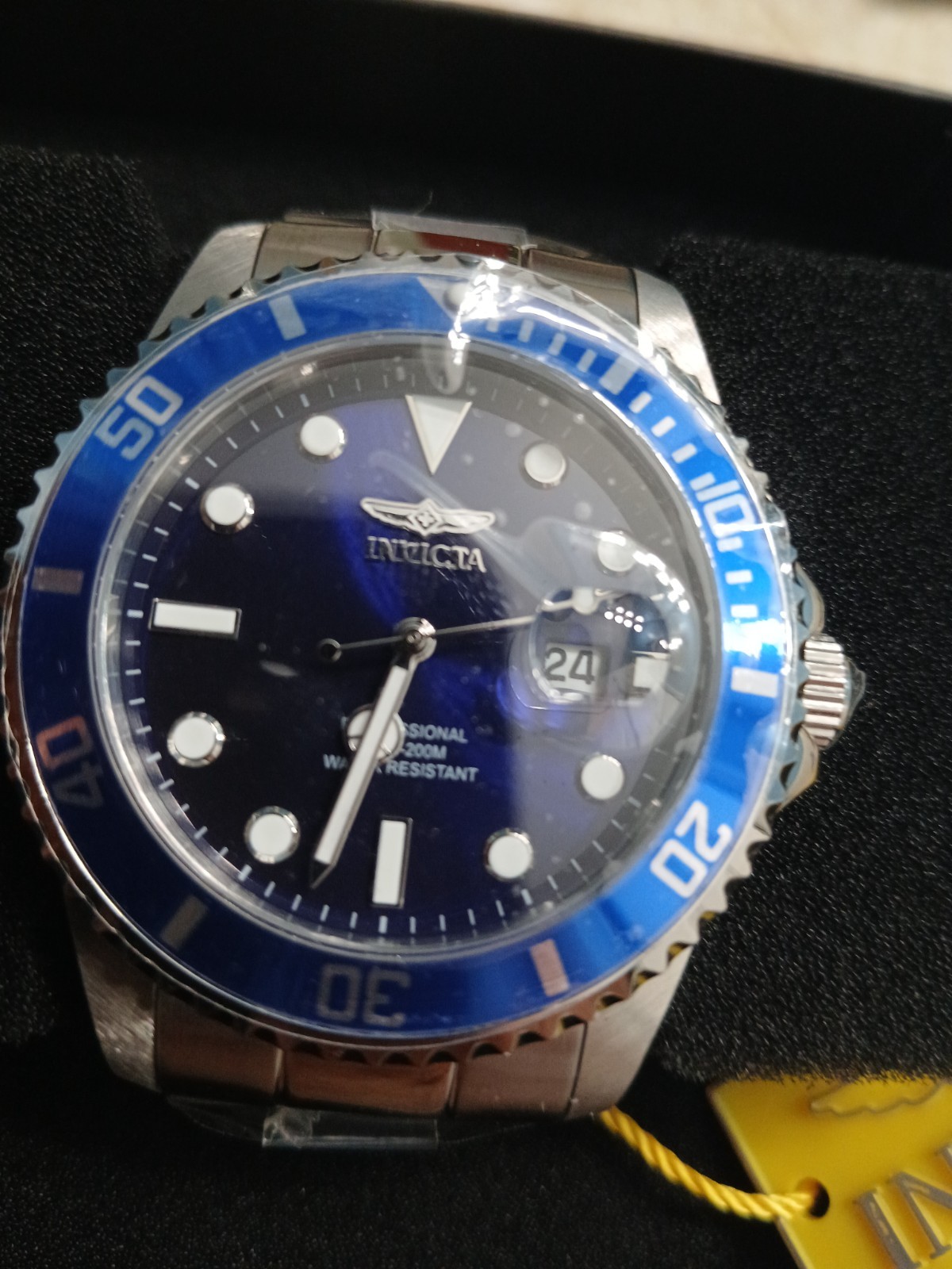 invicta mens watch pro diver blue