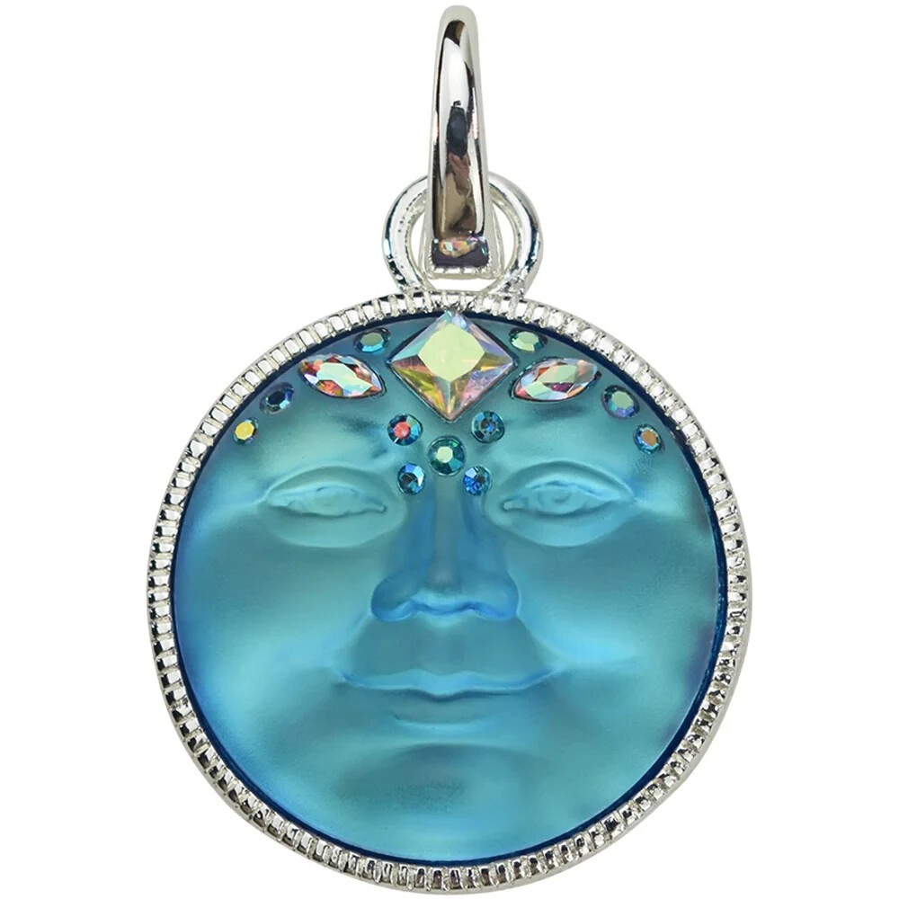 Kirks Folly Empress Mystic 25mm Seaview Moon Open Ring Charm ST Mystic Blue