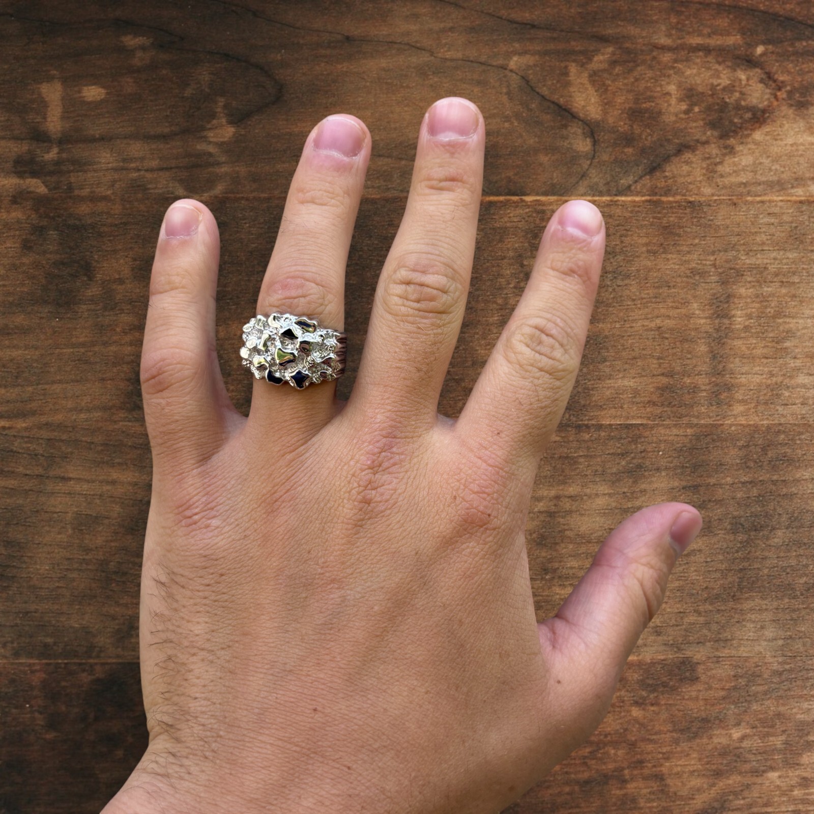 Nugget Ring – Real 925 Sterling Silver or 14k Yellow Vermeil or 14k Rose Vermeil