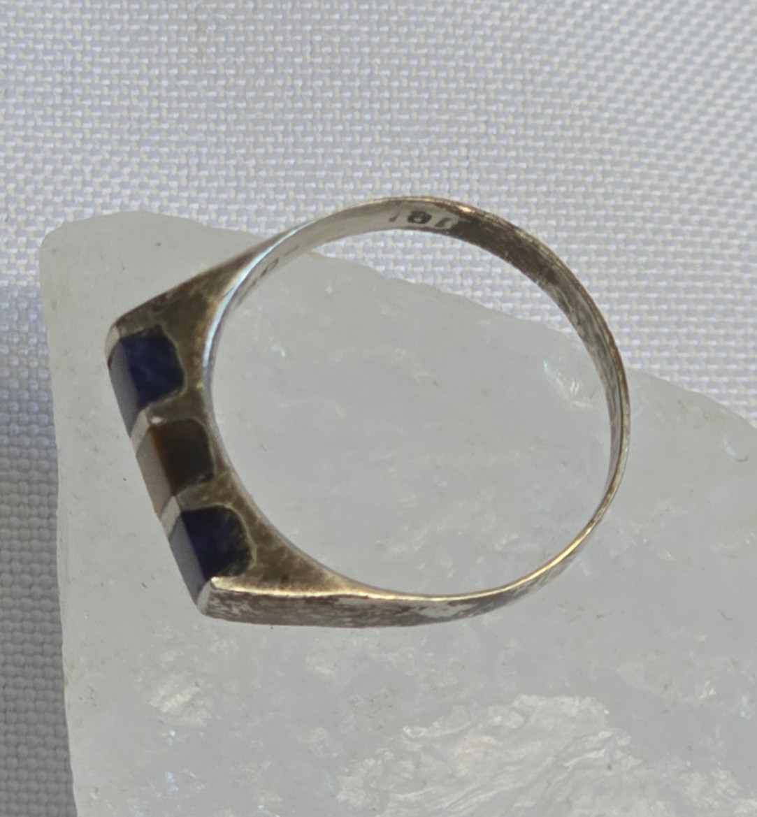 Sterling Silver Ring 3.29g Fine Jewelry Size 8.25 Band Multicolor Stones *READ*