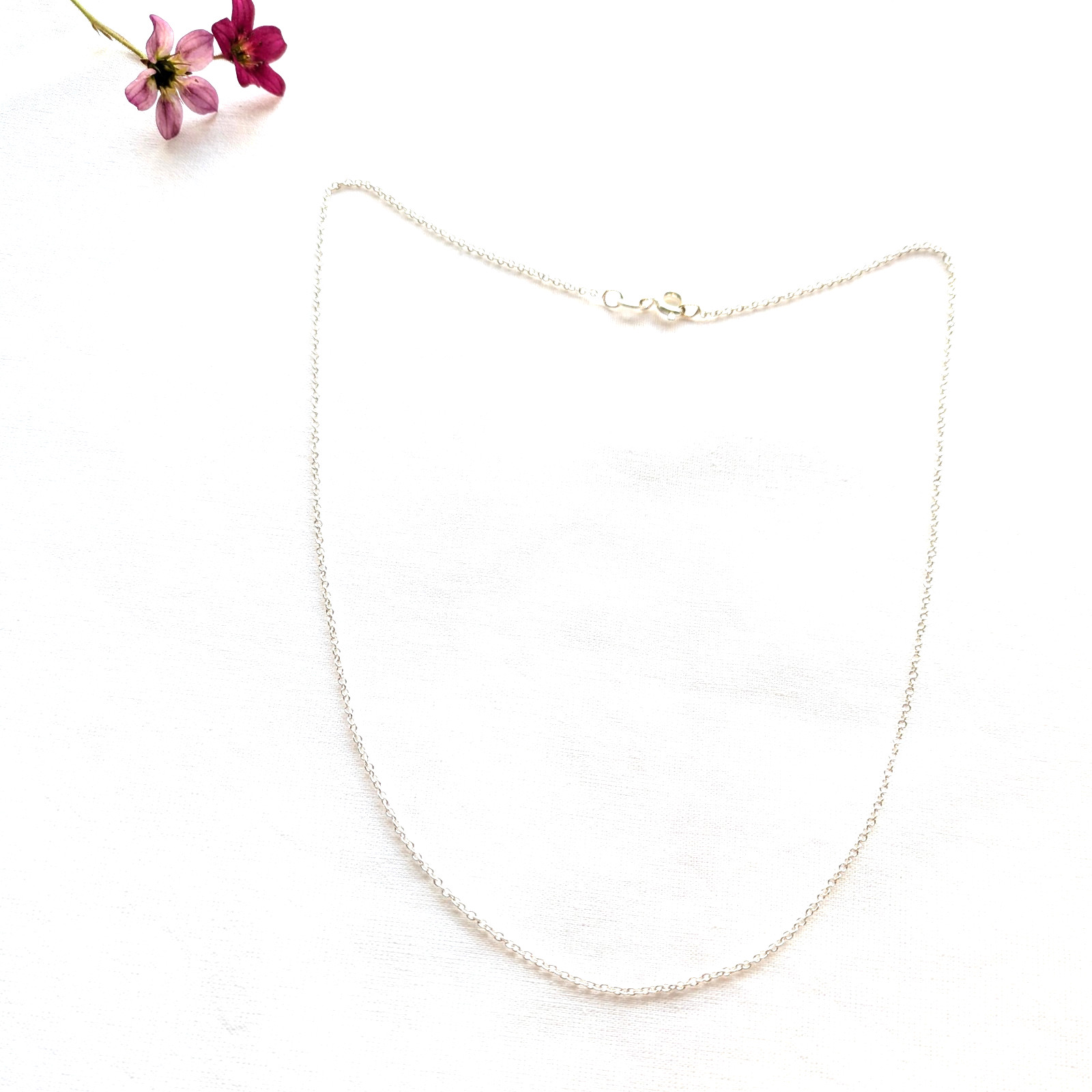 925 Sterling Silver 24 inch Medium Trace Chain Italy Long Necklace Men Women