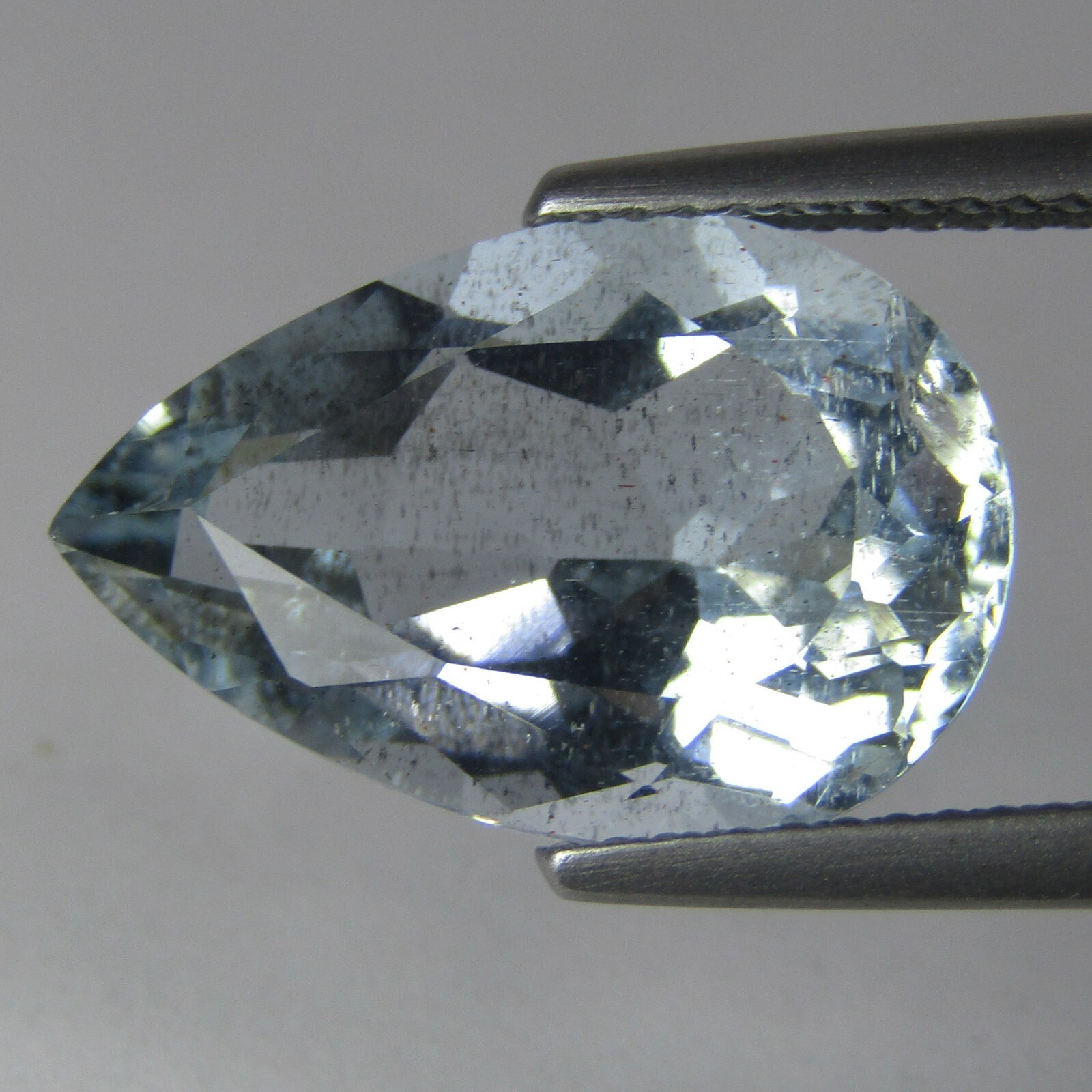 6.30Cts Genuine 100% Natural Aquamarine 16×11.6x7mm Pear Brazil Gemstone Ref-VDO