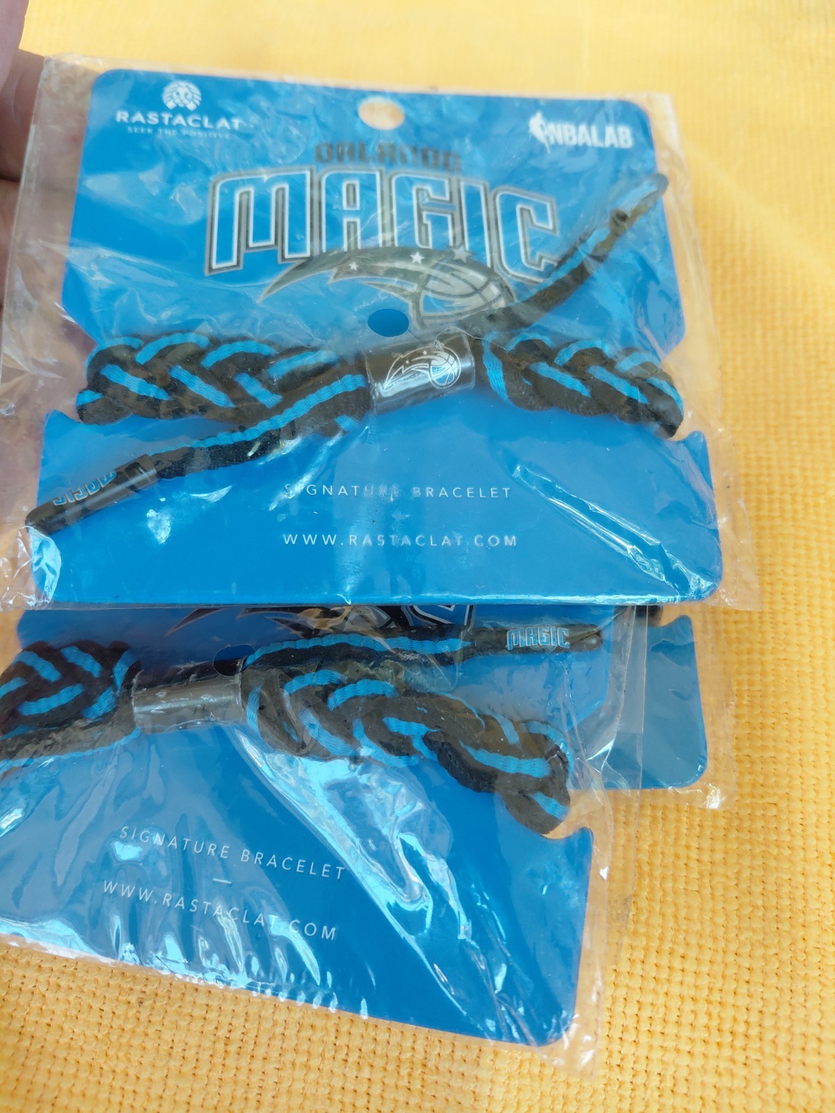 Rastaclat Basketball Orlando Magic Braided Bracelet – Black & Blue Lot Of 3