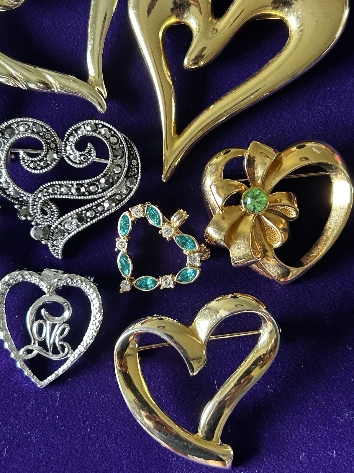 Large Lot Vintage Heart Valentine’s Brooches Inc. Gerry’s Longaberger PD