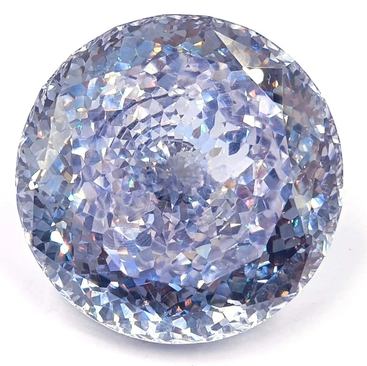 500 Ct+ Natural Certified Round Cut Cambodian White Zircon Loose Gemstone