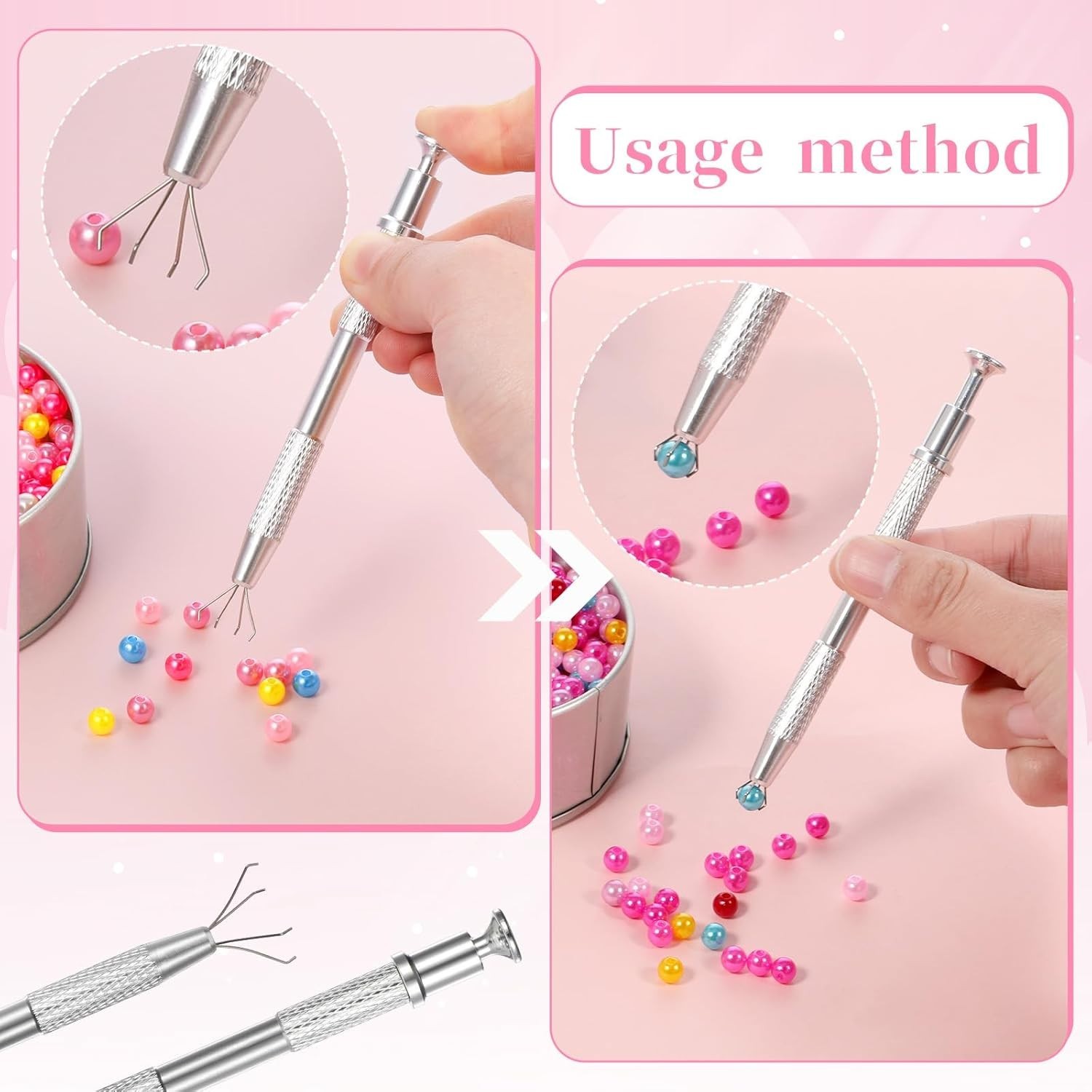 3 Pack Stainless Steel Locking Gemstone Tweezers for Jewelry Making
