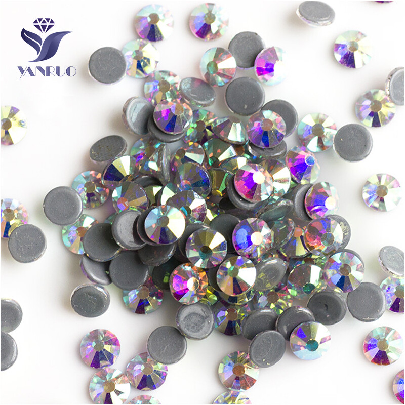 Bling AB color iron-on hotfix rhinestones loose stones for clothing decorations
