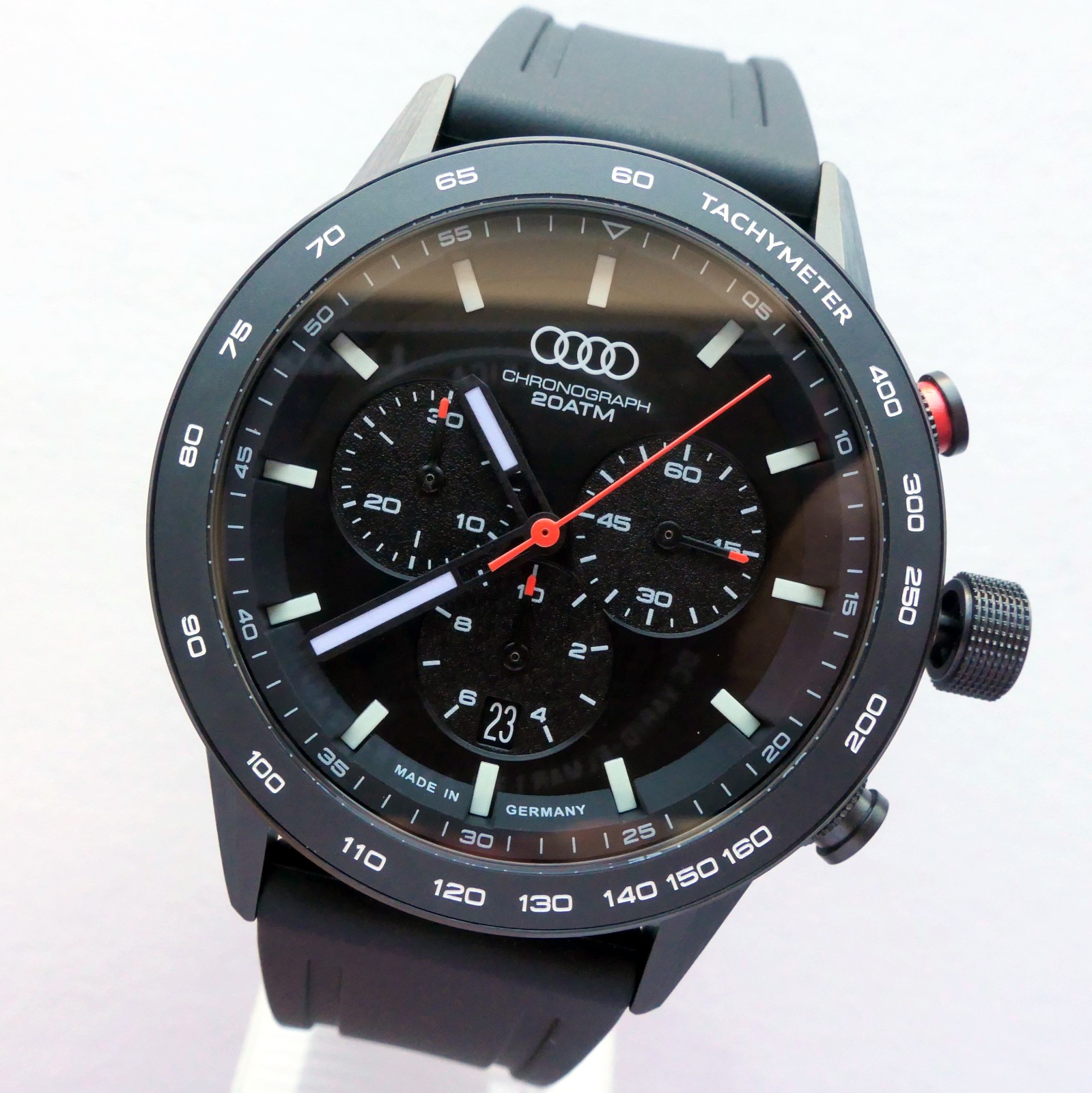 Audi Sport Driver Diver Racing Car Accessory Chronograph Made in Germany Watch