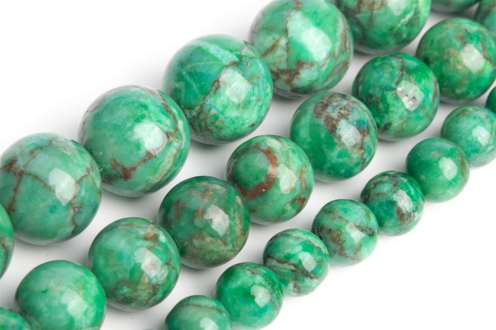 Grass Green Magnesite Turquoise Beads Round Gemstone Loose Beads 6/8/10MM