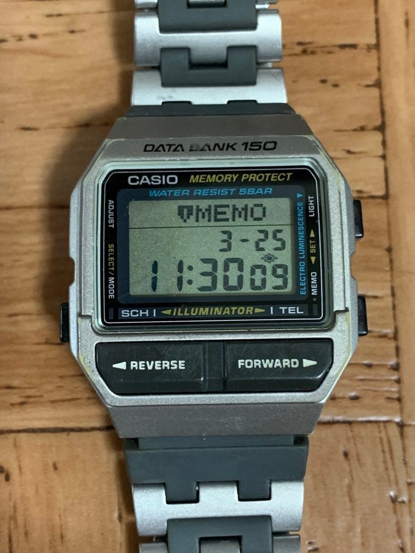 CASIO DATA BANK DB-1500 1996 Wrist Watch Battery Replaced