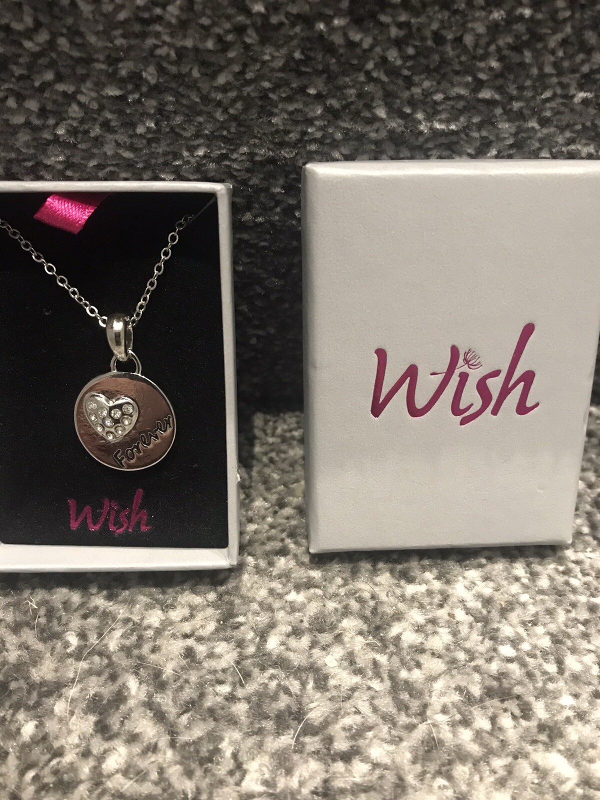Forever diamante love heart necklace – Wish jewellery – New in box – Valentines